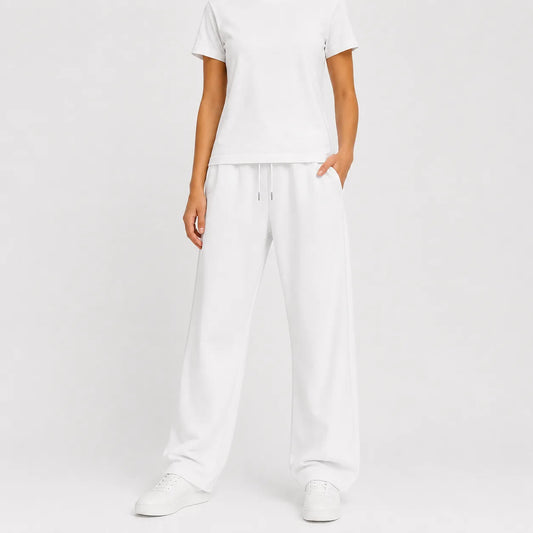 Jogger broek met brede pijpen