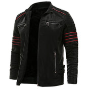 Willem | Zwart leren jack voor heren in de kleur Zwart voor heren in stijl geschikt voor alle seizoenen.