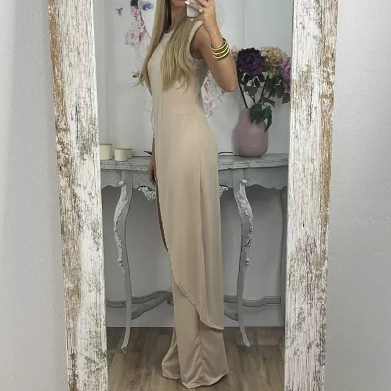 Yasmine | Tweedelige damesjurk voor stijlvolle looks in de kleur Zwart voor dames in stijl ideaal voor de herfst.
