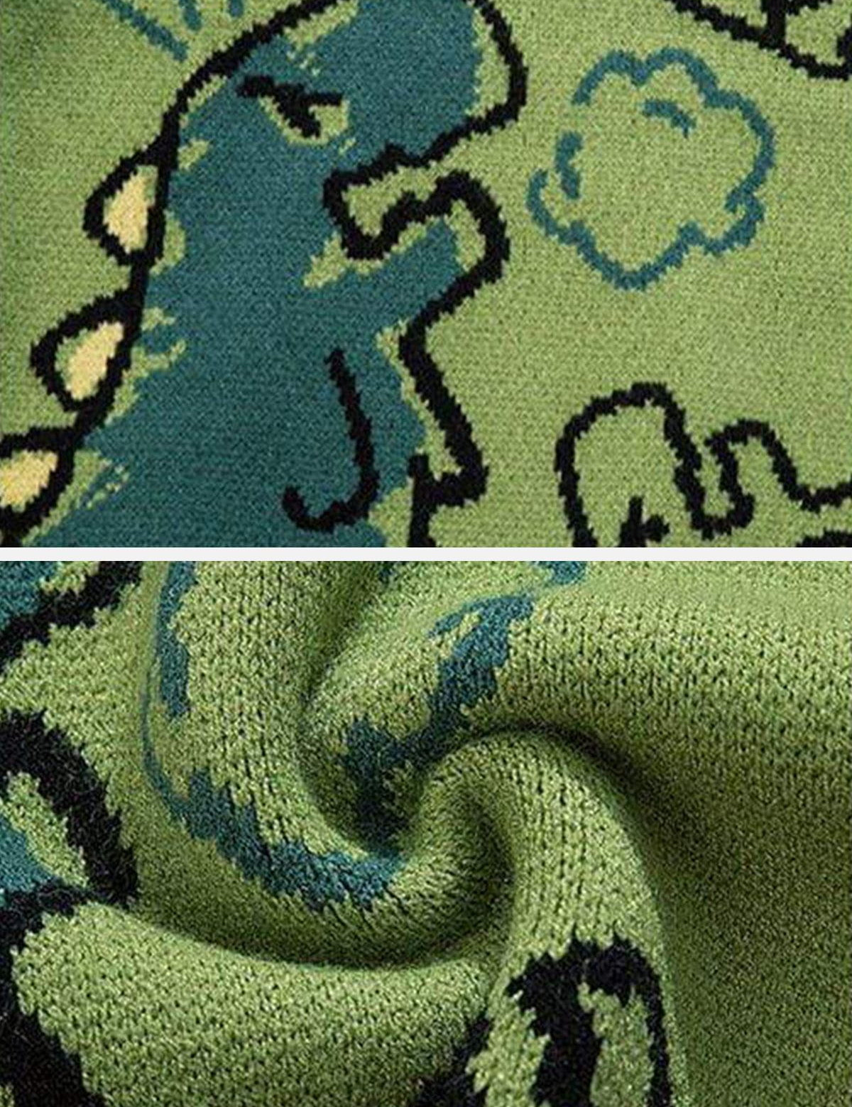 Yente | Vest met dino-print in de kleur Groen voor dames in stijl ideaal voor de zomer.