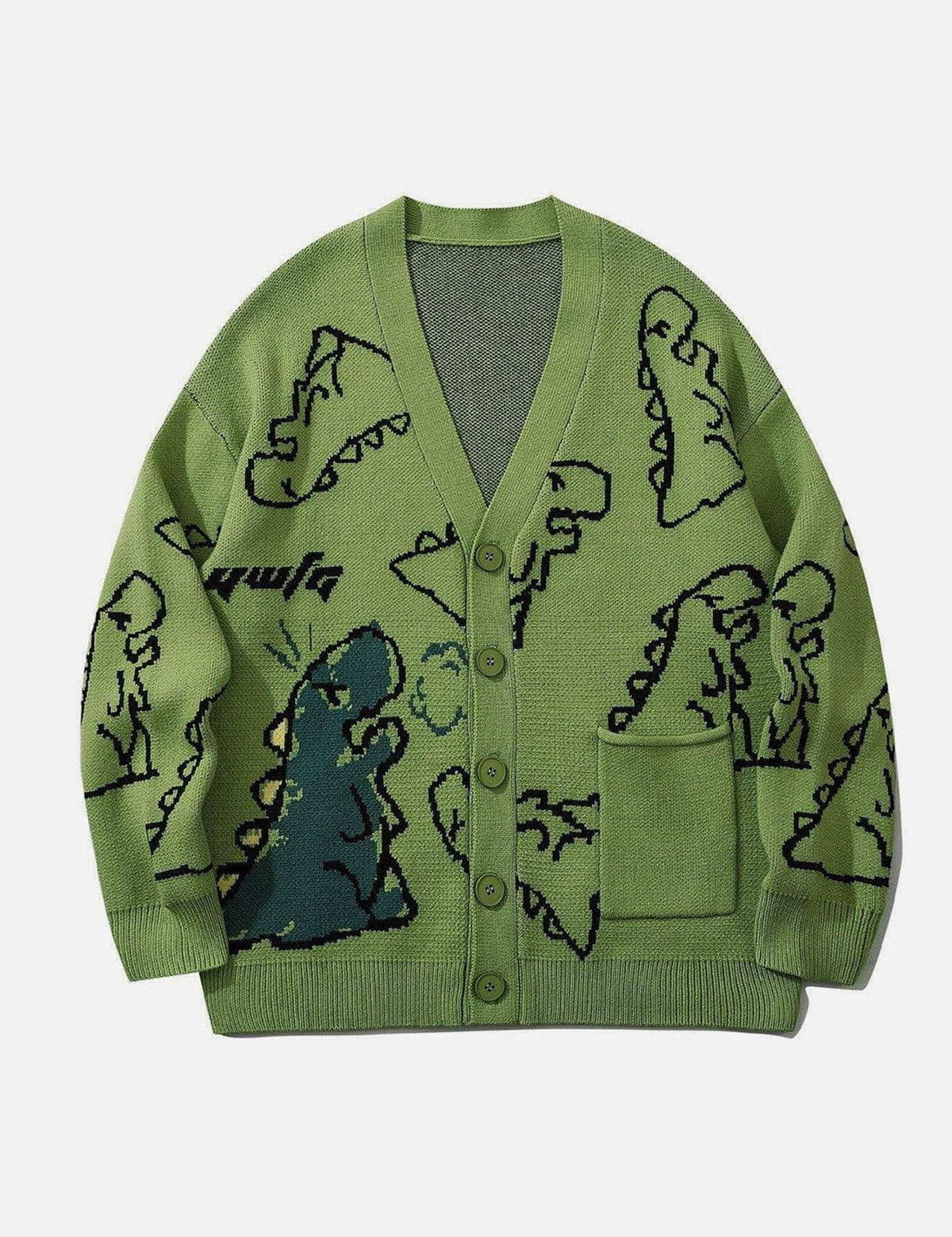 Yente | Vest met dino-print in de kleur Groen voor dames in stijl ideaal voor de zomer.