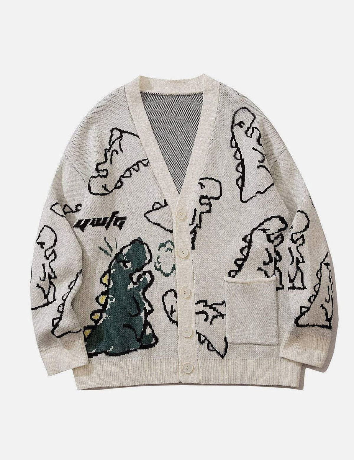 Yente | Vest met dino-print in de kleur Wit voor dames in stijl ideaal voor de zomer.