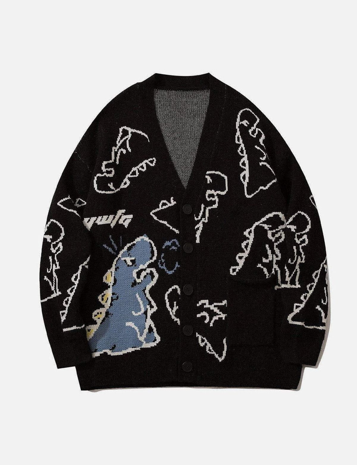 Yente | Vest met dino-print in de kleur Zwart voor dames in stijl ideaal voor de zomer.