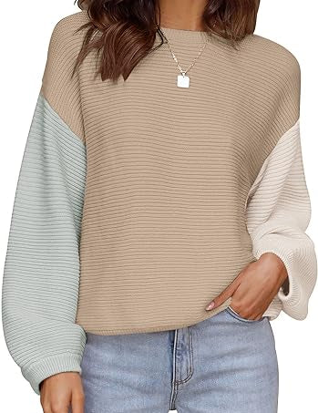 Zachte geribbelde trui in de kleur Gemengde kleur voor dames in Lounge stijl ideaal voor de herfst.