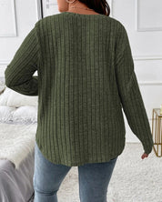Effen kleur blouses met lange mouwen