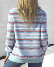 Casual gestreept sweatshirt met ronde hals