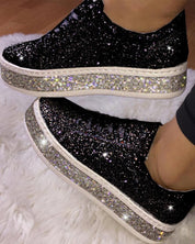 Plateausneakers met glitters in grote maten voor vrouwen