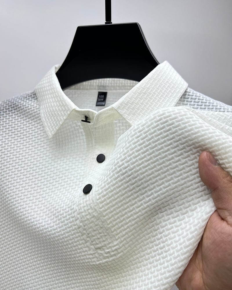 Leon |  Luxe Heren Polo-Shirt met knopen