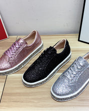 Plateausneakers met glitters in grote maten voor vrouwen