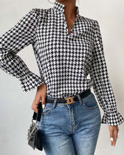 Top met leuke zwart-witte print