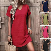 Nikki | Mini-jurk met Smalle V-hals