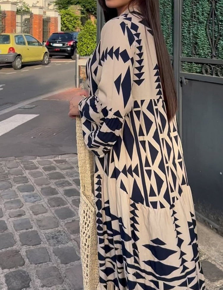 Bohemian Jurk Skye in de kleur Blauw voor dames in stijl ideaal voor de lente.