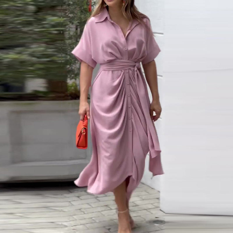 Casual & Sexy Jurk Rosa in de kleur Roze voor dames in stijl ideaal voor de zomer.