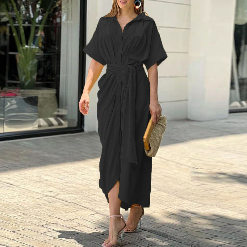 Casual & Sexy Jurk Rosa in de kleur Zwart voor dames in stijl ideaal voor de zomer.