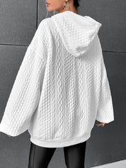 Cosy Chic Hoodie in de kleur Wit voor dames in Lounge stijl ideaal voor de lente.