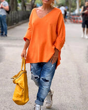 Losse dames tanktop met V-hals
