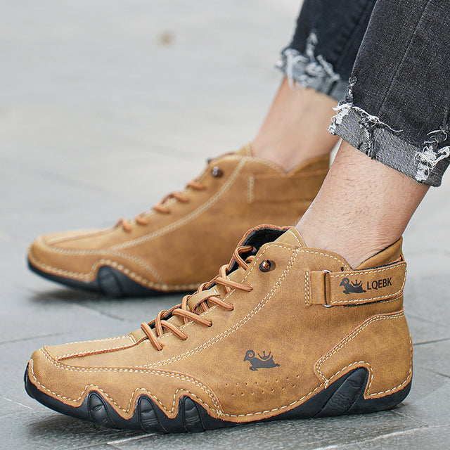 Decks | Ultra-comfortabele antislip blotevoetschoen van echt leer (Unisex) in de kleur Bruin voor dames in stijl geschikt voor alle seizoenen.