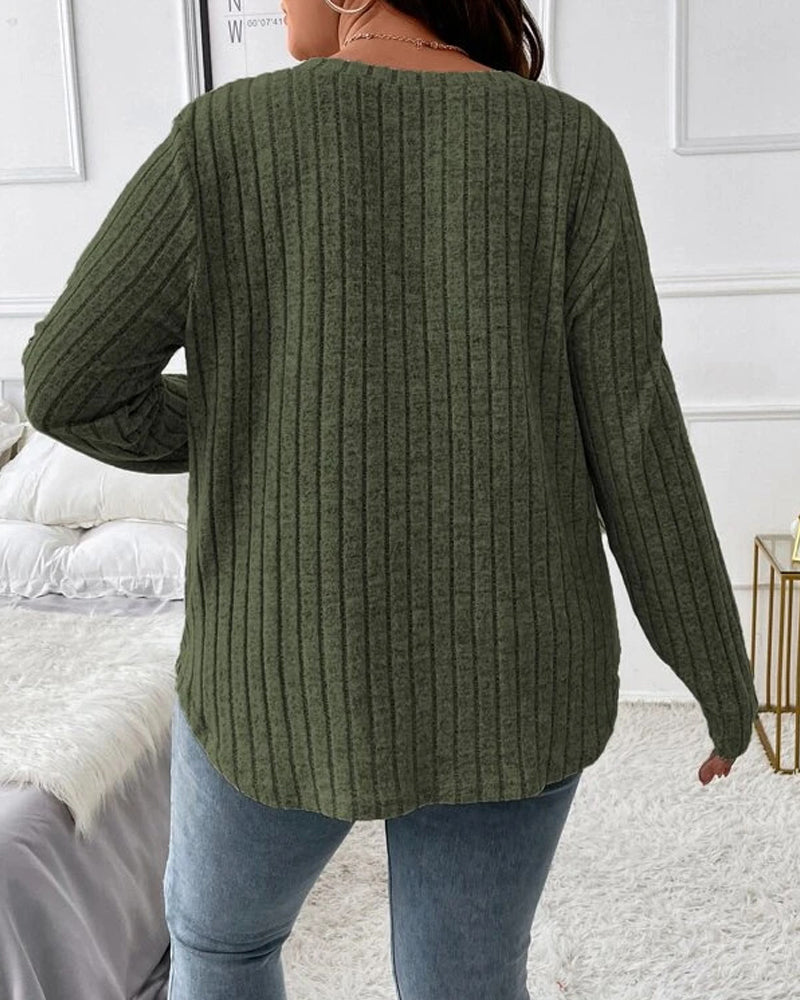 Effen kleur blouses met lange mouwen in de kleur Grijs voor dames in stijl ideaal voor de herfst.