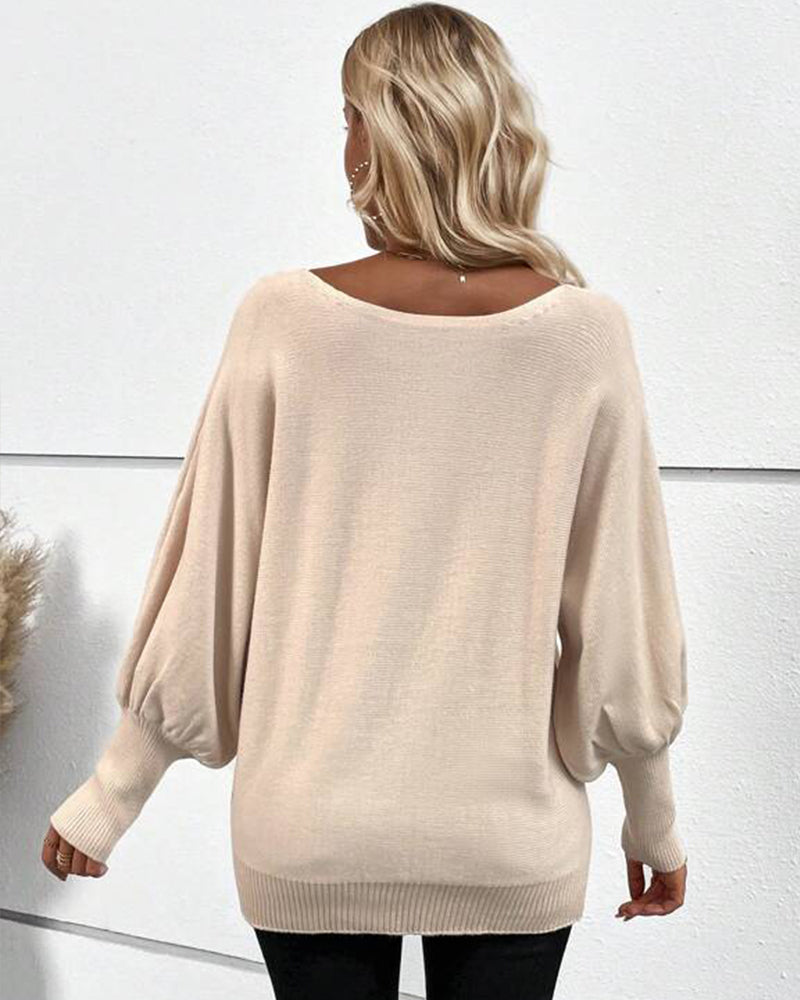 Effenkleurige blouse met een ronde halslijn in de kleur Beige voor dames in stijl ideaal voor de herfst.