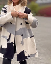 Hippe Jas met lange mouwen en print in de kleur Wit voor dames in stijl ideaal voor de herfst.
