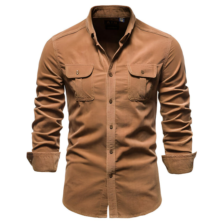 P. legend Overhemd | Casual overhemd voor heren in de kleur Bruin voor heren in stijl geschikt voor alle seizoenen.
