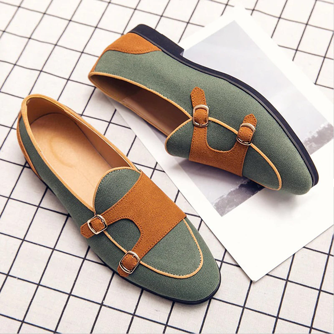 Stijlvolle loafers in de kleur Groen voor heren in Smart-casual stijl ideaal voor de lente.