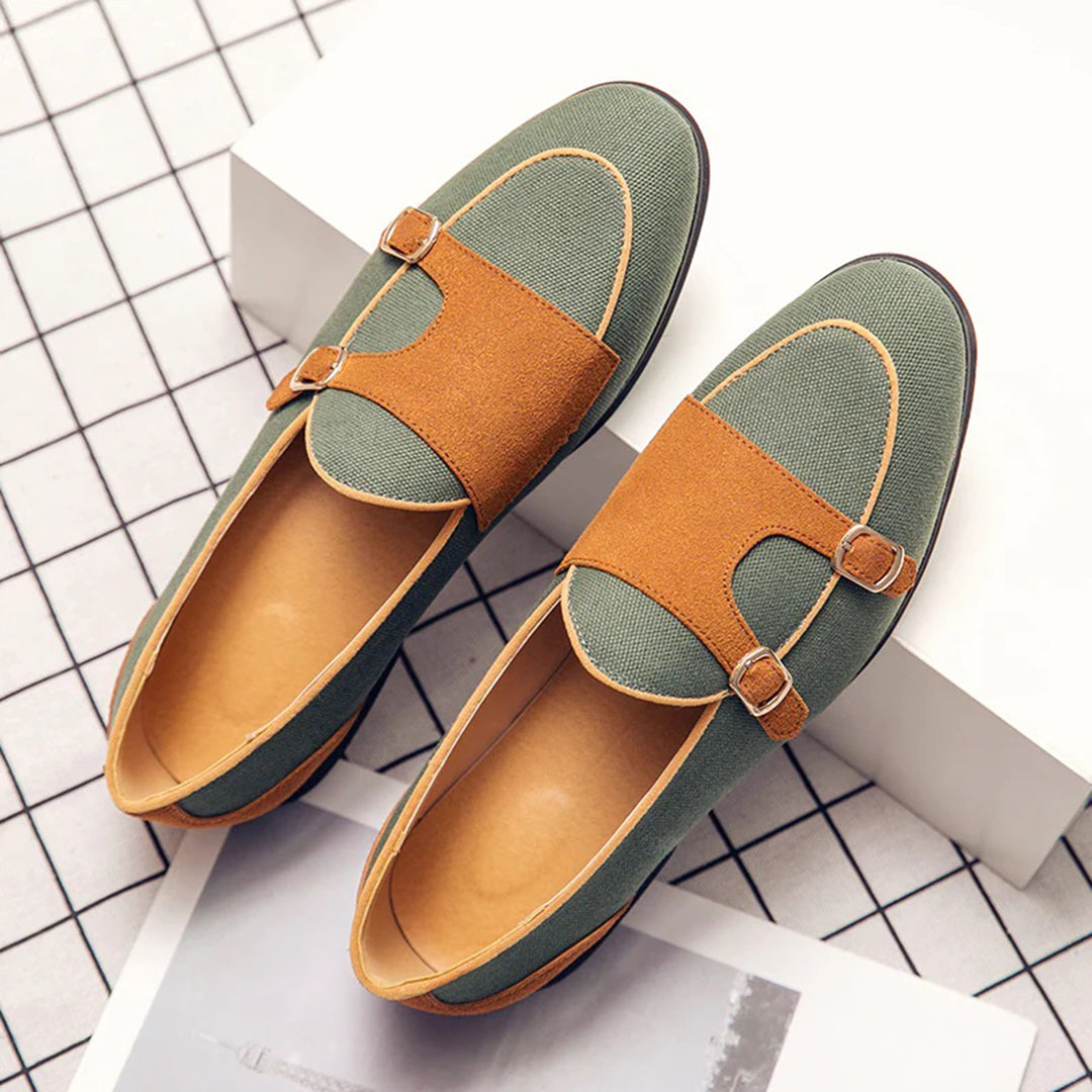 Stijlvolle loafers in de kleur Groen voor heren in Smart-casual stijl ideaal voor de lente.