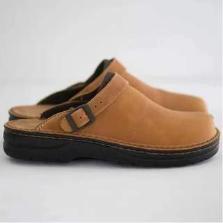 Val | Ontlastende schoenen van leer in de kleur Khaki voor heren in stijl geschikt voor alle seizoenen.