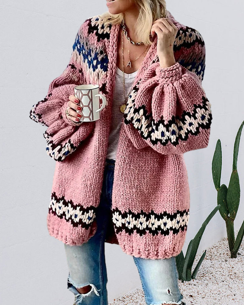 Vest met lantaarnvormige mouwen in de kleur Roze voor dames in stijl ideaal voor de herfst.